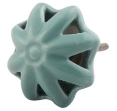 Sea Green Daffodil Ceramic Flower Cabinet Knobs Online 